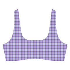 Purple Plaid Tartan 2 Cross Back Hipster Bikini Set from ArtsNow.com Front