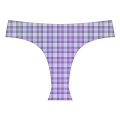 Purple Plaid Tartan 2 Cross Back Hipster Bikini Set from ArtsNow.com Front Under