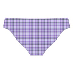 Purple Plaid Tartan 2 Cross Back Hipster Bikini Set from ArtsNow.com Back Under