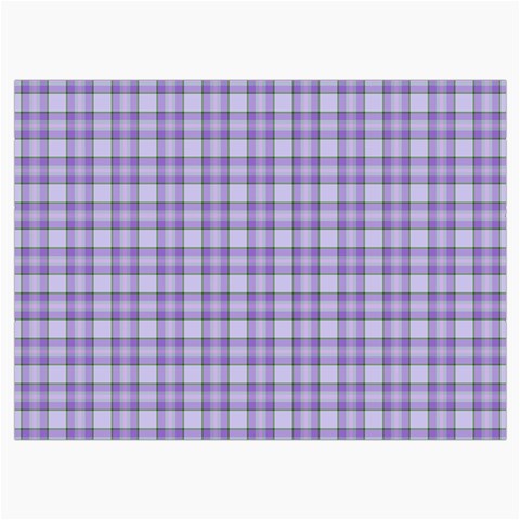 Purple Plaid Tartan 2 Roll Up Canvas Pencil Holder (L) from ArtsNow.com Front