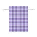 Purple Plaid Tartan 2 Lightweight Drawstring Pouch (S)