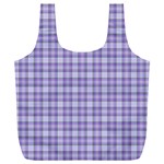 Purple Plaid Tartan 2 Full Print Recycle Bag (XXXL)