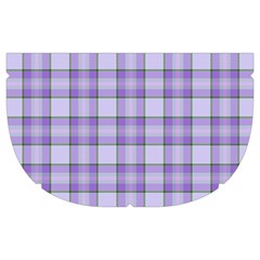 Purple Plaid Tartan 2 Make Up Case (Medium) from ArtsNow.com Side Left