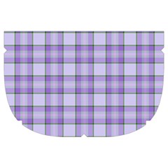 Purple Plaid Tartan 2 Make Up Case (Large) from ArtsNow.com Side Right