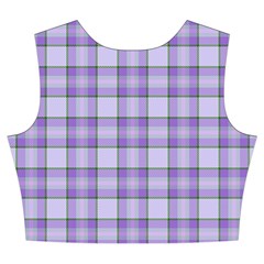 Purple Plaid Tartan 2 Women s Crop Top Pleated Skater Rave Skirt from ArtsNow.com Back