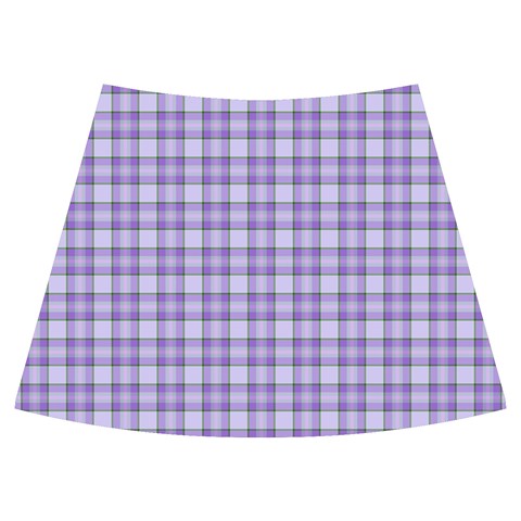 Purple Plaid Tartan 2 Knee Front Skirt