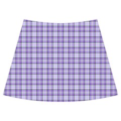 Purple Plaid Tartan 2 Knee Front Skirt