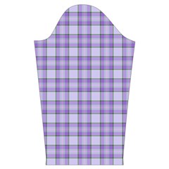 Purple Plaid Tartan 2 Kids  Long Sleeve Velvet Lounge Robe from ArtsNow.com Sleeve Left