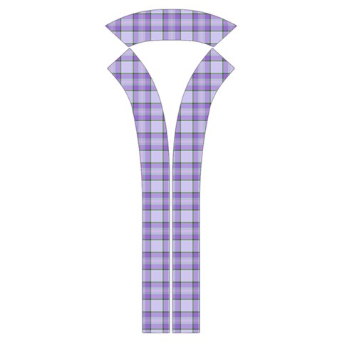 Purple Plaid Tartan 2 Kids  Long Sleeve Velvet Lounge Robe from ArtsNow.com Collar Inside