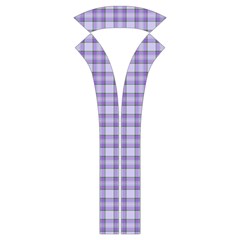 Purple Plaid Tartan 2 Kids  Long Sleeve Velvet Lounge Robe from ArtsNow.com Collar Inside