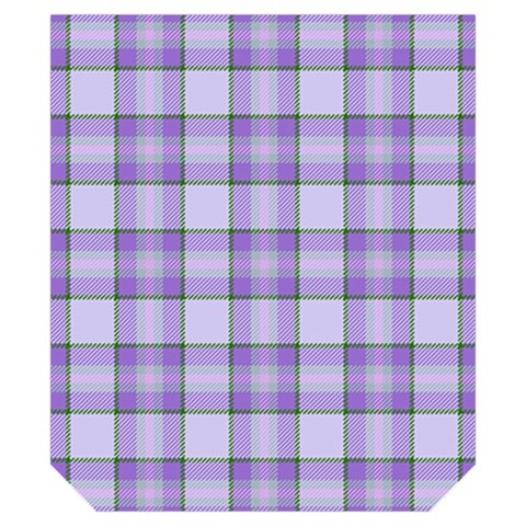 Purple Plaid Tartan 2 Kids  Long Sleeve Velvet Lounge Robe from ArtsNow.com Pocket Right