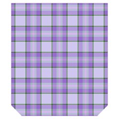 Purple Plaid Tartan 2 Kids  Long Sleeve Velvet Lounge Robe from ArtsNow.com Pocket Right