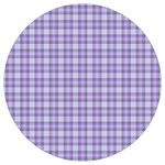 Purple Plaid Tartan 2 Round Trivet