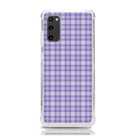 Purple Plaid Tartan 2 Samsung Galaxy S20 6.2 Inch TPU UV Case from ArtsNow.com Front