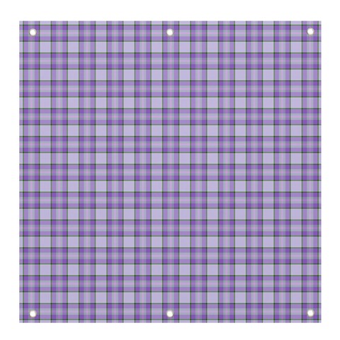 Purple Plaid Tartan 2 Banner and Sign 4  x 4  from ArtsNow.com Front