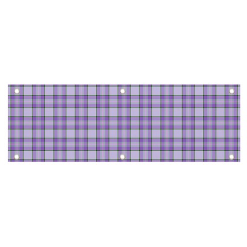 Purple Plaid Tartan 2 Banner and Sign 6  x 2  from ArtsNow.com Front