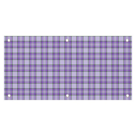 Purple Plaid Tartan 2 Banner and Sign 6  x 3  from ArtsNow.com Front