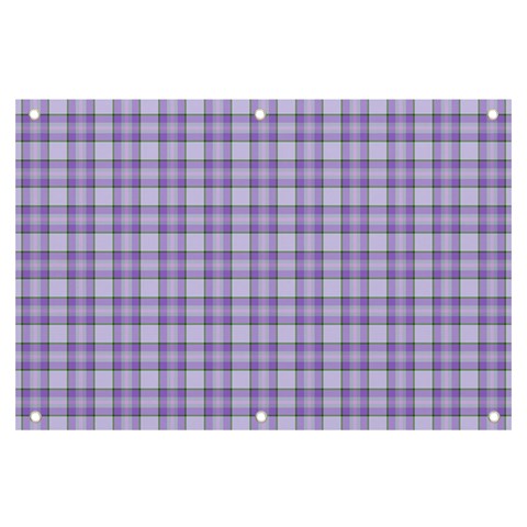 Purple Plaid Tartan 2 Banner and Sign 6  x 4  from ArtsNow.com Front