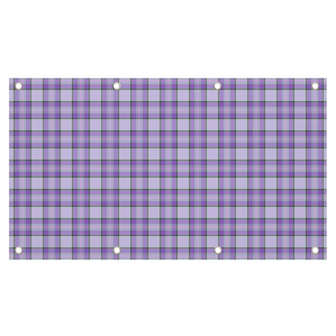 Purple Plaid Tartan 2 Banner and Sign 7  x 4  from ArtsNow.com Front