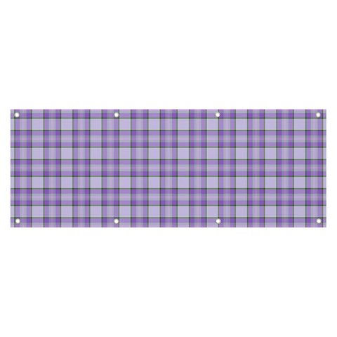 Purple Plaid Tartan 2 Banner and Sign 8  x 3  from ArtsNow.com Front