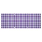 Purple Plaid Tartan 2 Banner and Sign 8  x 3 