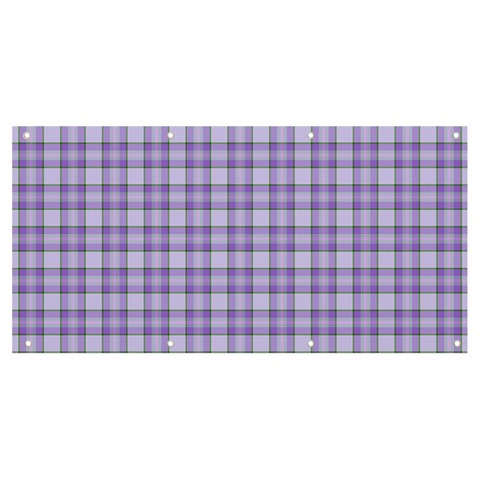 Purple Plaid Tartan 2 Banner and Sign 8  x 4  from ArtsNow.com Front