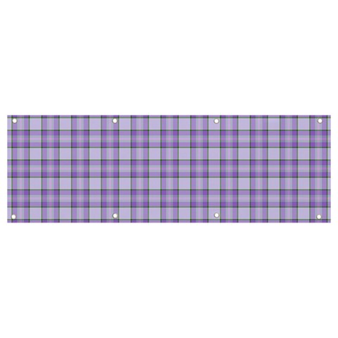 Purple Plaid Tartan 2 Banner and Sign 9  x 3  from ArtsNow.com Front