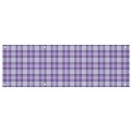 Purple Plaid Tartan 2 Banner and Sign 9  x 3 