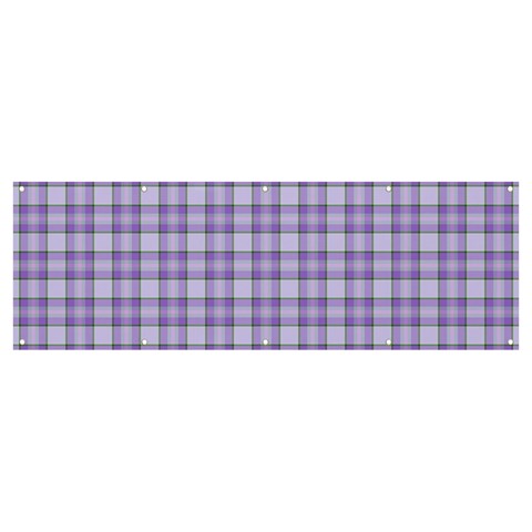 Purple Plaid Tartan 2 Banner and Sign 12  x 4  from ArtsNow.com Front