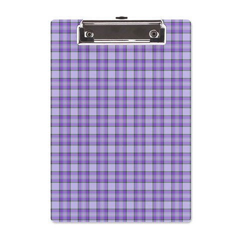 Purple Plaid Tartan 2 A5 Acrylic Clipboard from ArtsNow.com Front