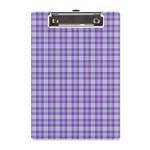 Purple Plaid Tartan 2 A5 Acrylic Clipboard