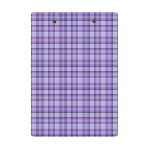 Purple Plaid Tartan 2 A5 Acrylic Clipboard from ArtsNow.com Back