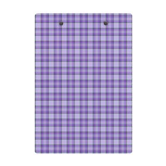 Purple Plaid Tartan 2 A5 Acrylic Clipboard from ArtsNow.com Back