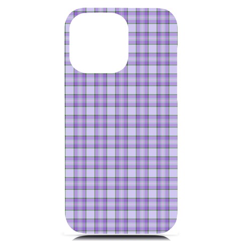 Purple Plaid Tartan 2 iPhone 14 Pro Max Black UV Print PC Hardshell Case from ArtsNow.com Front