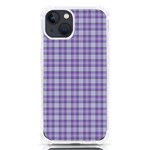 Purple Plaid Tartan 2 iPhone 13 TPU UV Print Case