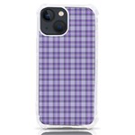 Purple Plaid Tartan 2 iPhone 13 mini TPU UV Print Case