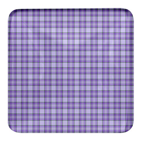 Purple Plaid Tartan 2 Square Glass Fridge Magnet (4 pack) from ArtsNow.com Front