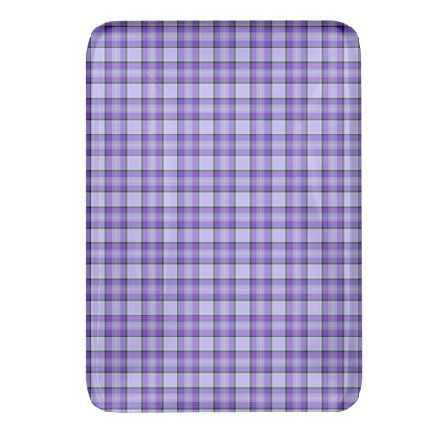 Purple Plaid Tartan 2 Rectangular Glass Fridge Magnet (4 pack) from ArtsNow.com Front