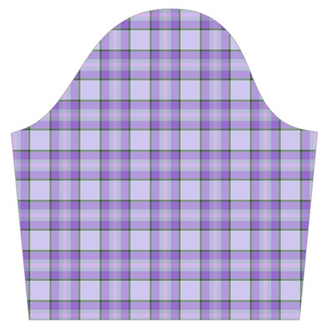 Purple Plaid Tartan 2 Trumpet Sleeve Cropped Top from ArtsNow.com Sleeve Right