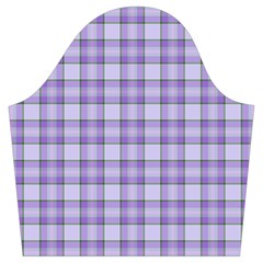 Purple Plaid Tartan 2 Trumpet Sleeve Cropped Top from ArtsNow.com Sleeve Right