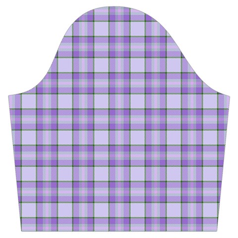 Purple Plaid Tartan 2 Trumpet Sleeve Cropped Top from ArtsNow.com Sleeve Left