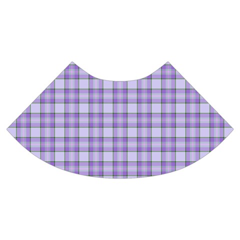 Purple Plaid Tartan 2 Trumpet Sleeve Cropped Top from ArtsNow.com Cuff Right