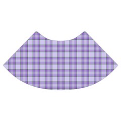 Purple Plaid Tartan 2 Trumpet Sleeve Cropped Top from ArtsNow.com Cuff Right