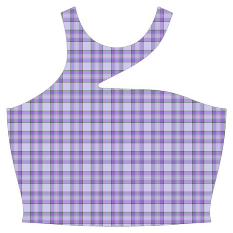 Purple Plaid Tartan 2 Cut Out Top from ArtsNow.com Front