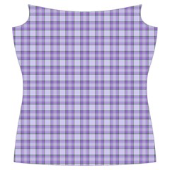 Purple Plaid Tartan 2 Women s Cut Out Long Sleeve T Front