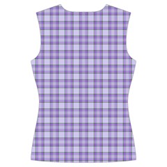 Purple Plaid Tartan 2 Women s Cut Out Long Sleeve T Back