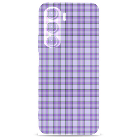 Purple Plaid Tartan 2 Samsung Galaxy S24 Plus 6.7 Inch Black TPU UV Case from ArtsNow.com Front