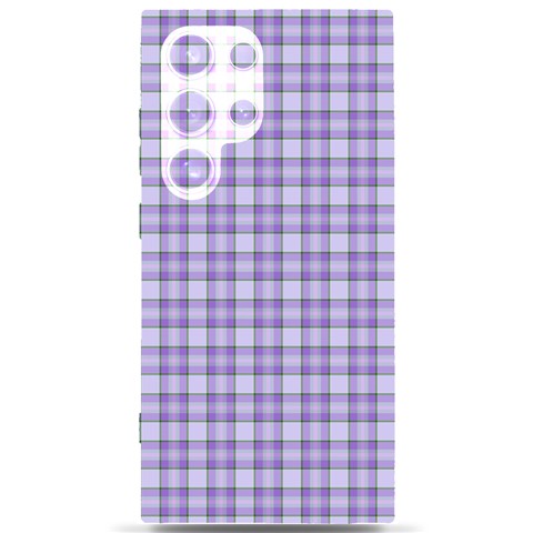 Purple Plaid Tartan 2 Samsung Galaxy S24 Ultra 6.9 Inch Black TPU UV Case from ArtsNow.com Front