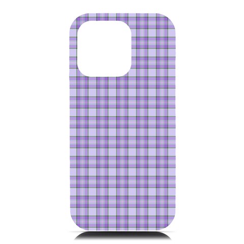 Purple Plaid Tartan 2 iPhone 16 Pro Max Black UV Print PC Hardshell Case from ArtsNow.com Front