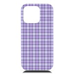 Purple Plaid Tartan 2 iPhone 16 Pro Max Black UV Print PC Hardshell Case